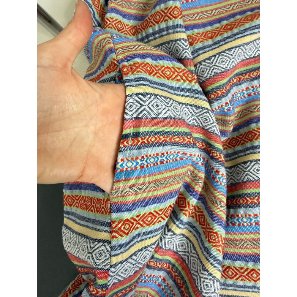 Ellison Women's Size Small Multicolored Stripe Tunic Mini Shift Dress Boho 90s - Picture 7 of 7